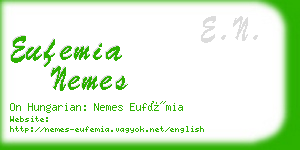 eufemia nemes business card
